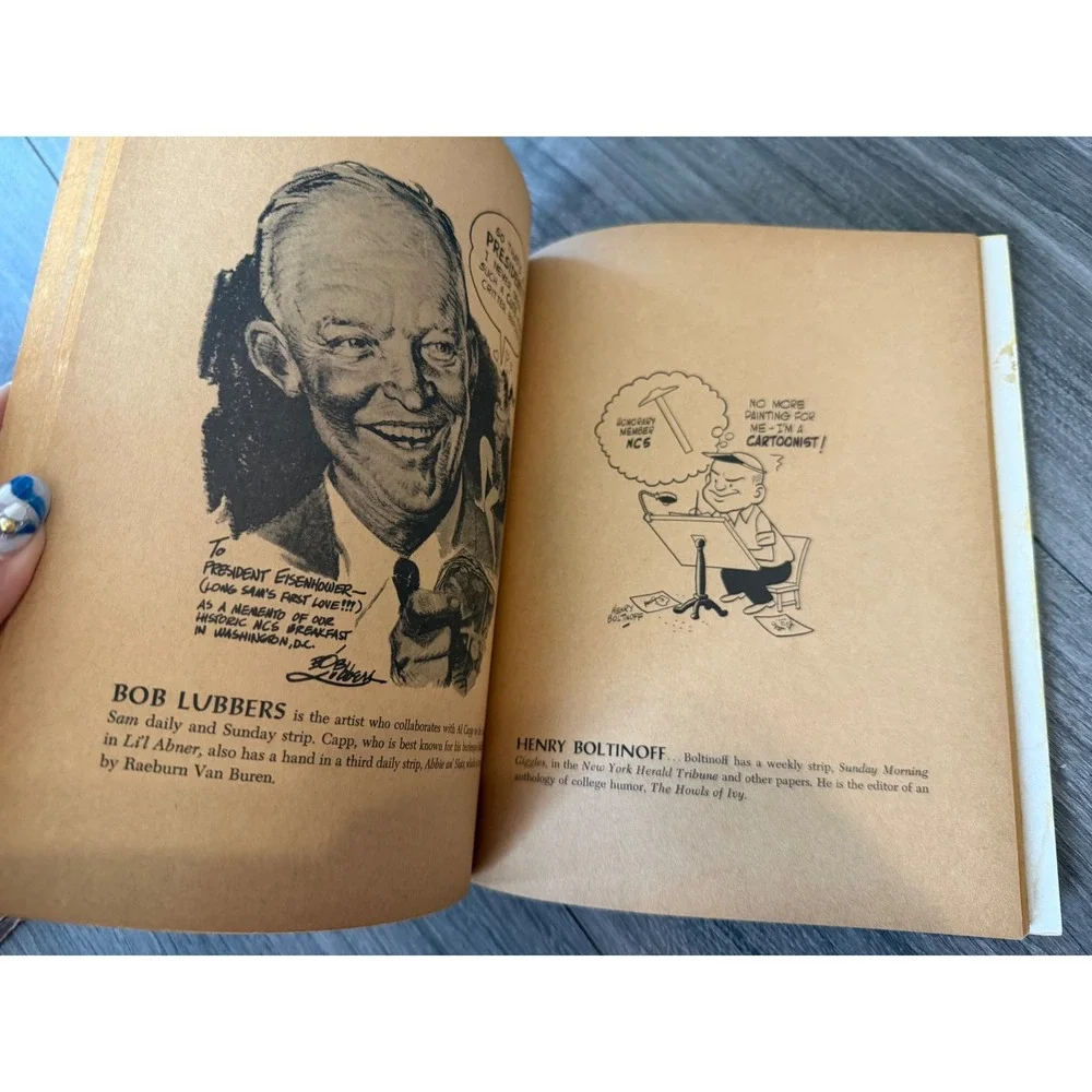 President Eisenhower's Cartoon Book 1956 1st Edition Political Vintage Art